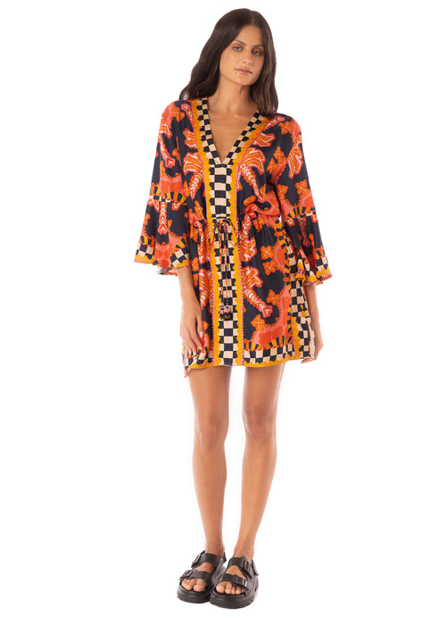 Main image -  Maaji Racing Palms Joypop Kaftan