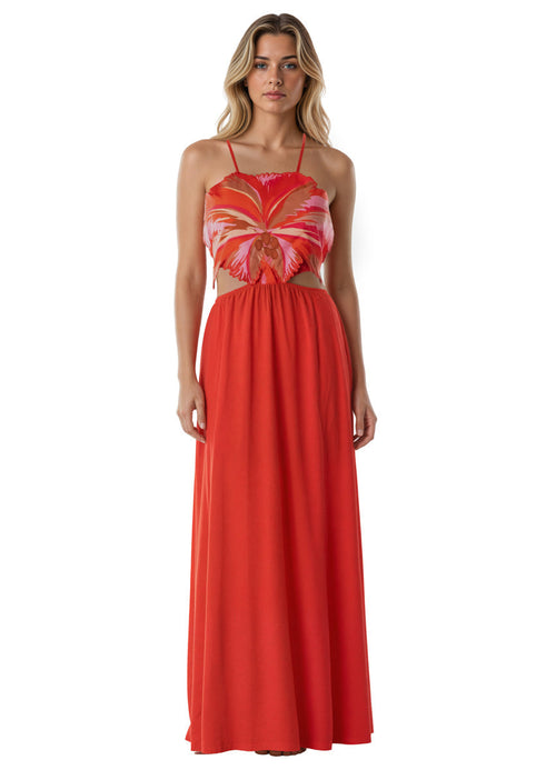 Main image -  Maaji Red Owen Long Dress