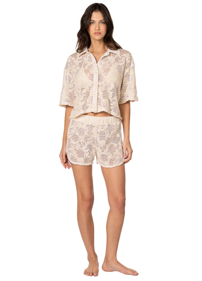  Foto de Creamy Boho Lace Solene Shirt by Maaji - Camisas - Ropa de Playa