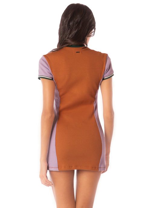 Hover image -  dress from Maaji – Satin Umber Lavender Short Dress – Category: Apparel , Accessories Clothing