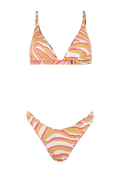  Foto de Caramel Foliage Splendourous High Leg Bikini Bottom by Maaji - Panties - Vestidos de Baño