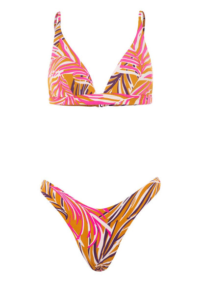  Foto de Caramel Foliage Splendourous High Leg Bikini Bottom by Maaji - Panties - Vestidos de Baño