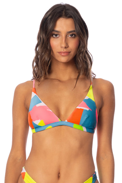 Thumbnail - Maaji Jigsaw Ivy Fixed Triangle Bikini Top - 4