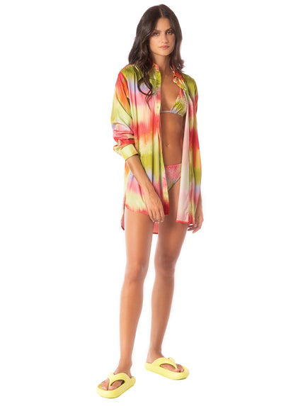 Thumbnail - Maaji Lime Ombré Shibori Long Shirt - 1