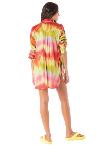 Thumbnail - Maaji Lime Ombré Shibori Long Shirt - 2