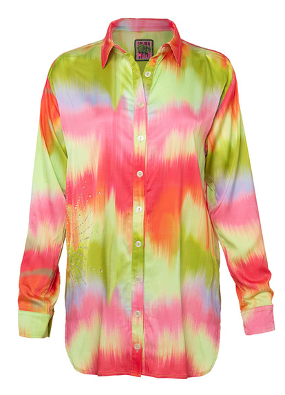  long shirt from Maaji – Lime Ombré Shibori Long Shirt – Category: Apparel , Accessories Clothing