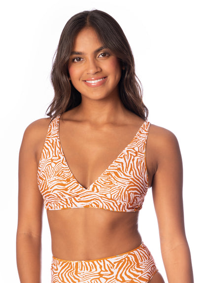  Maaji Nostalgic Florals Rocky Long Line Triangle Bikini Top