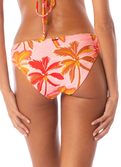 Thumbnail - Maaji Pink Palms Sublimity Regular Rise Classic Bikini Bottom - 4