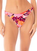 Maaji Coral Leafy Sublimity Regular Rise Classic Bikini Bottom