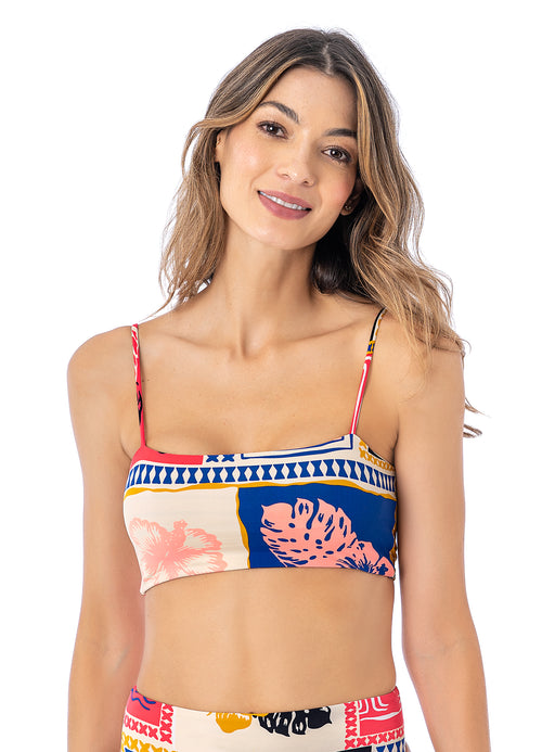 Hover image -  Foto de Paradise Postals Cyprus Classic Bralette Bikini Top by Maaji - Tops - Vestidos de Baño