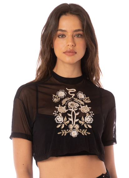  crop top from Maaji – Onyx Black Free Beachwear Crop Top – Category: Apparel , Accessories Clothing