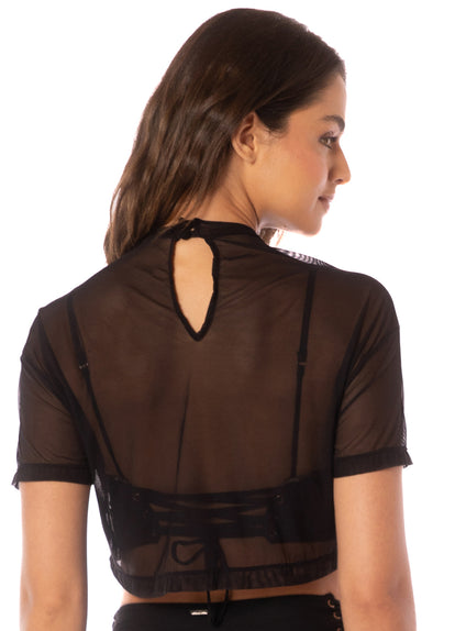  crop top from Maaji – Onyx Black Free Beachwear Crop Top – Category: Apparel , Accessories Clothing