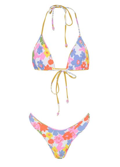  Maaji Pink Fiore Splendour Regular Rise Thin Side Bikini Bottom