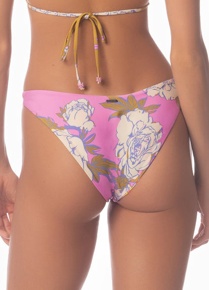  Maaji Pink Fiore Splendour Regular Rise Thin Side Bikini Bottom