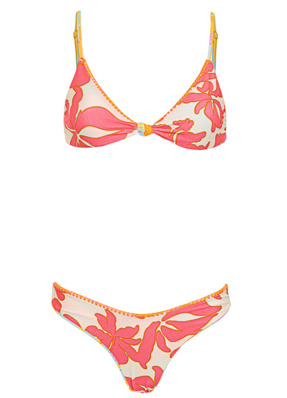  Maaji Hawaiian Floral Splendour Regular Rise Thin Side Bikini Bottom