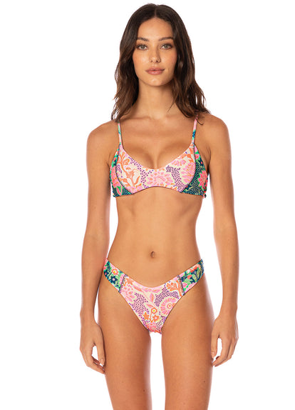 Thumbnail - Maaji Blush Floral Splendour Regular Rise Thin Side Bikini Bottom - 4
