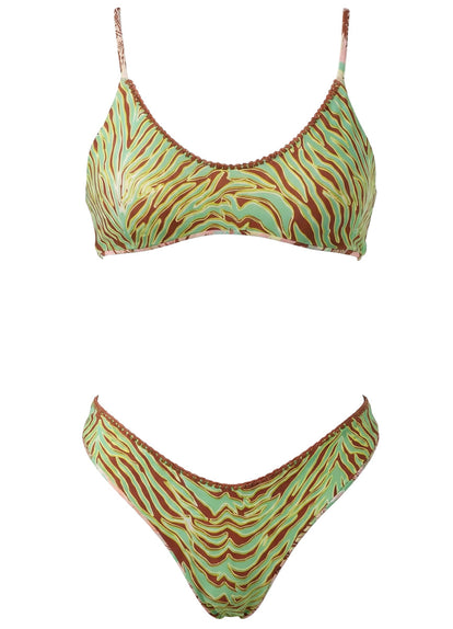 Thumbnail - Foto de Tropical Haven Splendour Regular Rise Thin Side Bikini Bottom by Maaji - Panties - Vestidos de Baño - 7