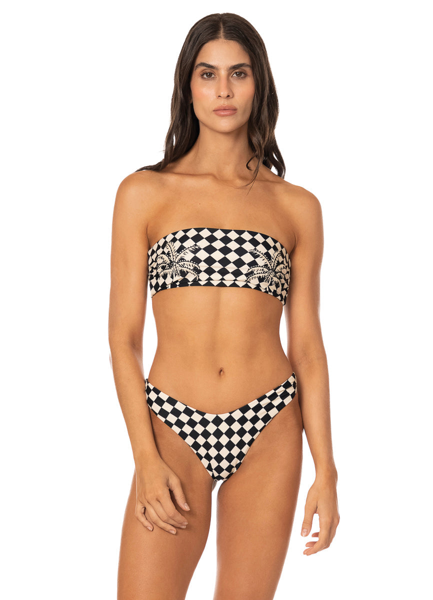 Foto de Tropic Chess Splendour Regular Rise Thin Side Bikini Bottom by Maaji - Panties - Vestidos de Baño