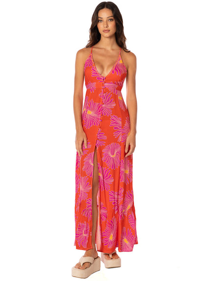 Thumbnail - Maaji Water Blossom Mathilda Long Dress  - 1
