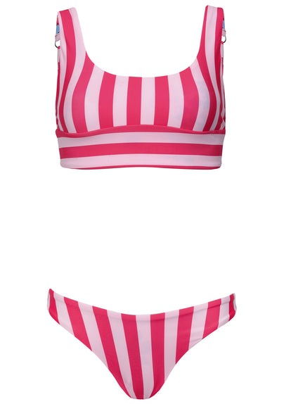 Maaji Apple Stripes Donna  Long Line Bralette Bikini Top
