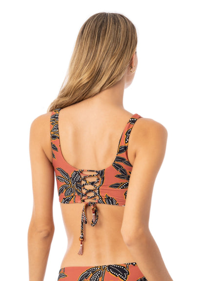  Maaji Phoenix Palm Guinea Sporty Bralette Bikini Top