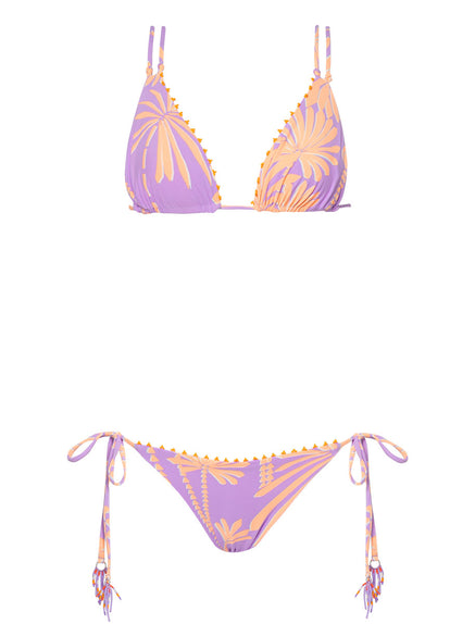 Thumbnail - Maaji Lilac Ferns Sunning Low Rise Tie Side Bikini Bottom - 9