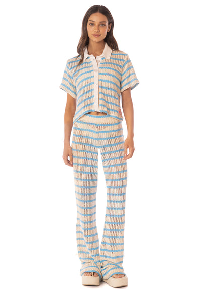  shirts from Maaji – Icy Stripes Wavy  Shirt – Category: Apparel , Accessories Clothing