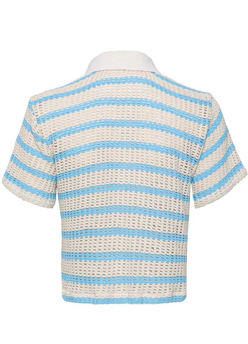 shirts from Maaji – Icy Stripes Wavy  Shirt – Category: Apparel , Accessories Clothing