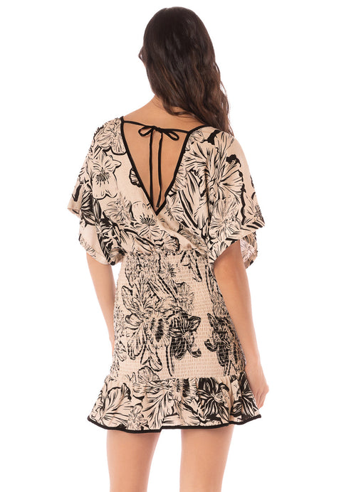 Hover image -  Foto de Sepia Fiori Fresia Short Dress by Maaji - Vestidos - Ropa de Playa