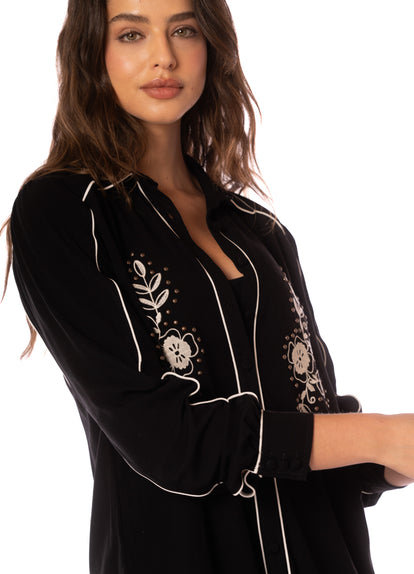 Thumbnail - long shirt from Maaji – Midnight Shadow Juicy Long Shirt – Category: Apparel , Accessories Clothing - 8