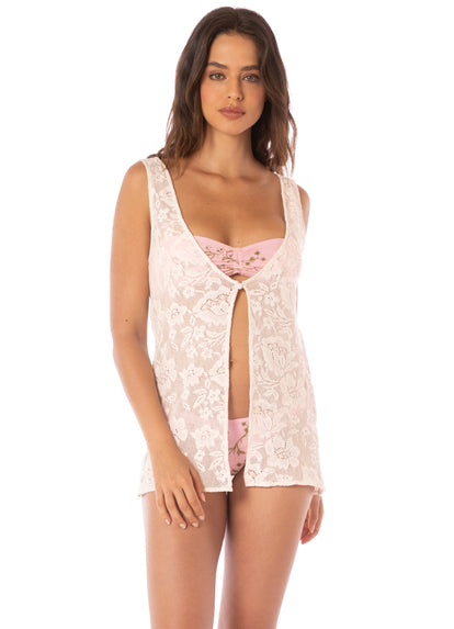  crop top from Maaji – Floralwhite Lace Ade Beachwear Crop Top – Category: Apparel , Accessories Clothing