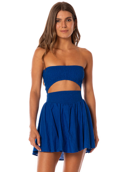 Thumbnail - dress from Maaji – Cobalt Blue Seraphina Short Dress – Category: Apparel , Accessories Clothing - 1