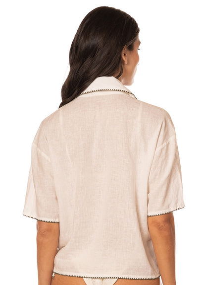  Foto de Coconut Milk Octavia Shirt by Maaji - Camisas - Ropa de Playa