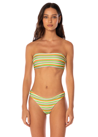 Maaji Rainbow Stripe Tiffany Strapless Bandeau Bikini Top