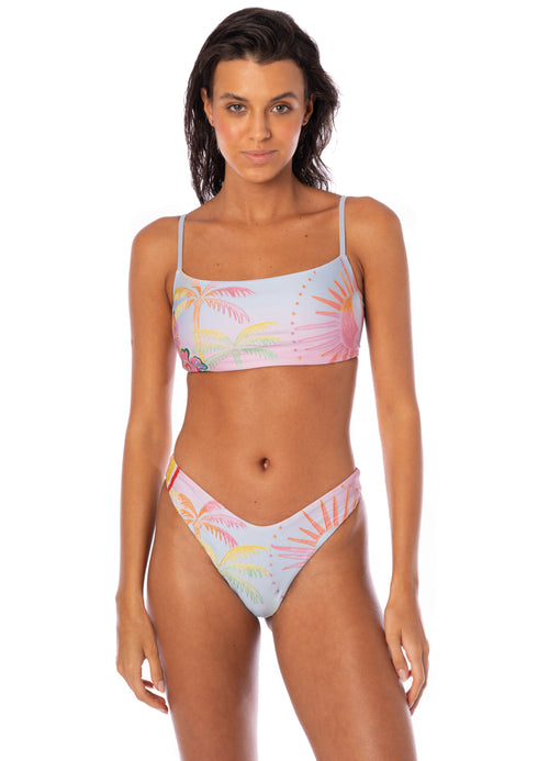 Hover image -  Maaji Mint Sunset Splendour Regular Rise Thin Side Bikini Bottom