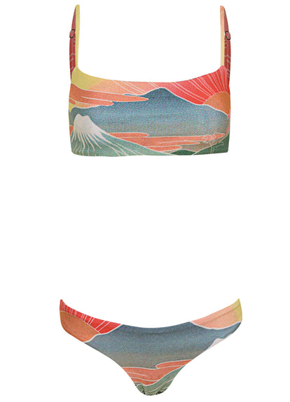 Thumbnail - Maaji Sakura Scenery Scape Sporty Bralette Bikini Top - 11