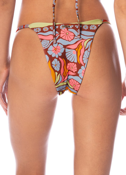  Maaji Pattern Scope Micro Midi Regular Rise Single Strap Bikini Bottom