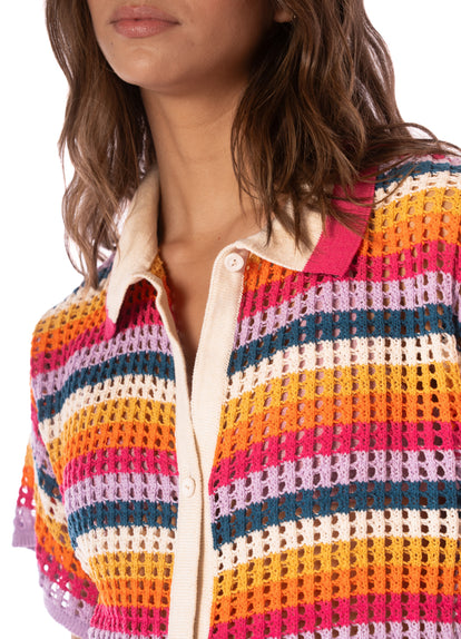 Thumbnail - shirts from Maaji – Pink Prism Lyne Shirt – Category: Apparel , Accessories Clothing - 2