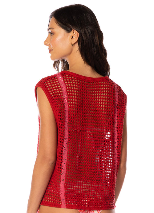 Hover image -  Foto de Flame Coral Plum Vest by Maaji - Camisas - Ropa de Playa