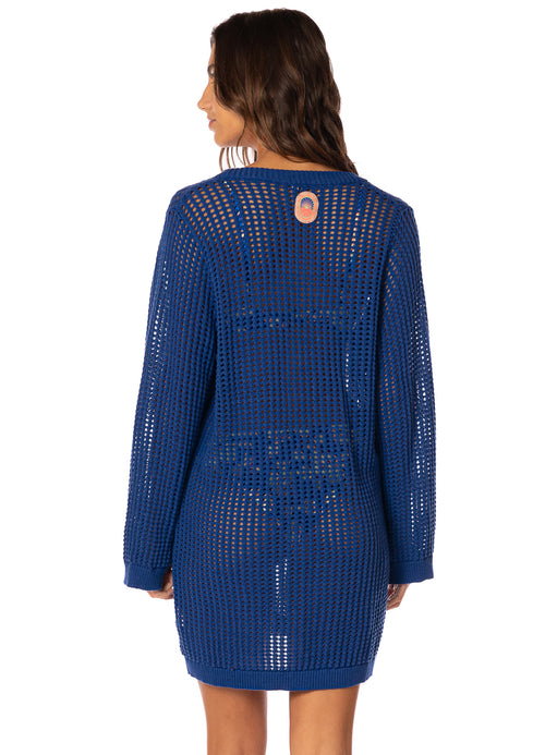 Hover image -  dress from Maaji – Cobalt Blue Ian Short Dress – Category: Apparel , Accessories Clothing