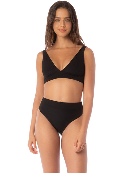  bikini top De Maaji – Jade Black Allure Long Line Triangle Bikini Top – Category: Apparel , Accessories Clothing Swimwear
