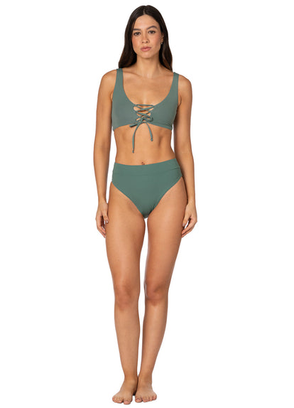 Thumbnail - Foto de Eucalyptus Green Allure Long Line Triangle Bikini Top by Maaji - Tops - Vestidos de Baño - 10