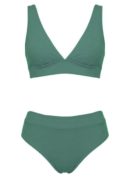 Thumbnail - Foto de Eucalyptus Green Allure Long Line Triangle Bikini Top by Maaji - Tops - Vestidos de Baño - 11