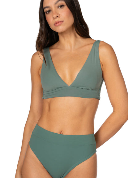  Foto de Eucalyptus Green Allure Long Line Triangle Bikini Top by Maaji - Tops - Vestidos de Baño