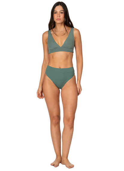 Thumbnail - Foto de Eucalyptus Green Allure Long Line Triangle Bikini Top by Maaji - Tops - Vestidos de Baño - 8