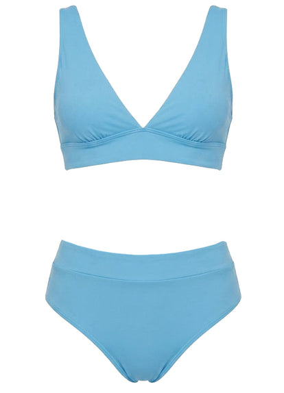 Thumbnail - Foto de Stone Blue Allure Long Line Triangle Bikini Top by Maaji - Tops - Vestidos de Baño - 11