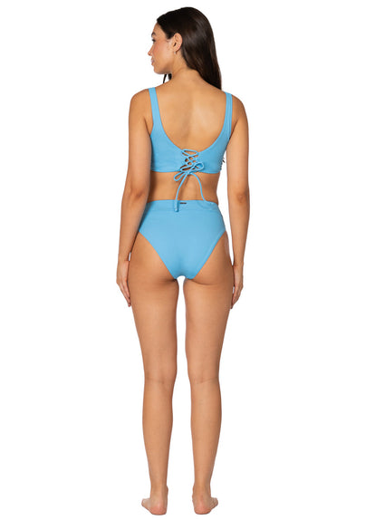 Thumbnail - Foto de Stone Blue Allure Long Line Triangle Bikini Top by Maaji - Tops - Vestidos de Baño - 9