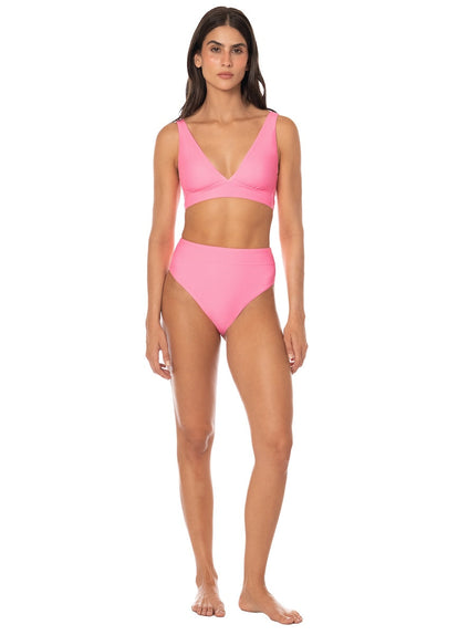 Thumbnail - Foto de Pink Allure Long Line Triangle Bikini Top by Maaji - Tops - Vestidos de Baño - 6