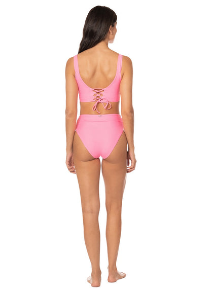  Foto de Pink Allure Long Line Triangle Bikini Top by Maaji - Tops - Vestidos de Baño