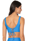 Maaji Blue Allure Long Line Triangle Bikini Top